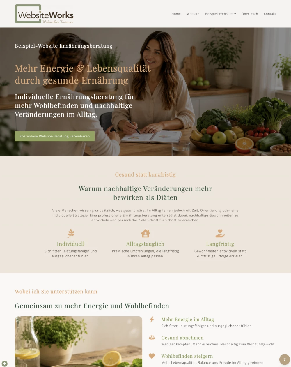 Beispiel-Website Kinesiologie