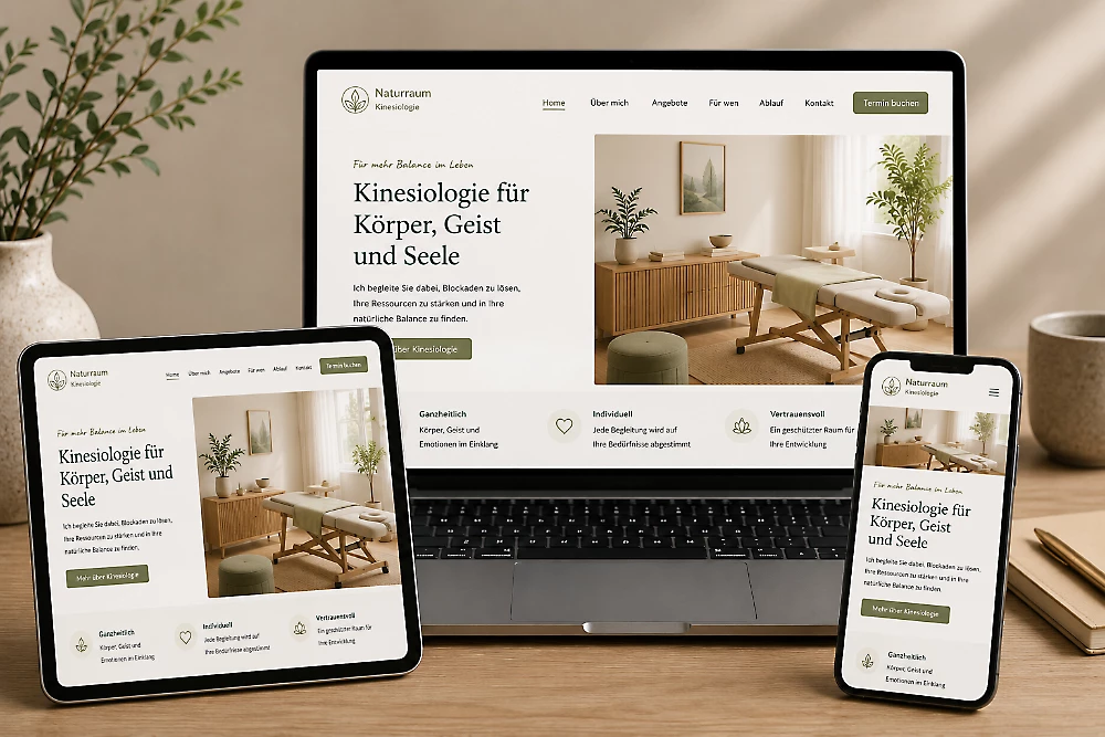 Beispielprojekt auf Laptop und Handy